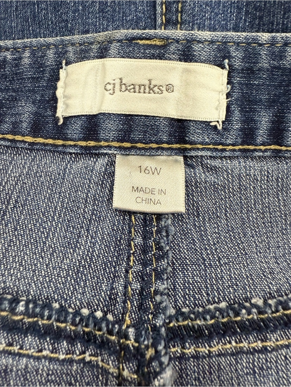 CJ Banks Blue Denim A-Line Skirt - Picture 3 of 3